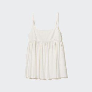 Uniqlo Off-white Linen Blend Camisole Xs